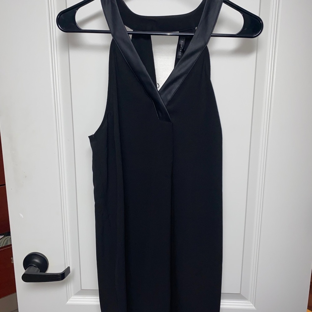 DYNAMITE Black Leather Tank Top